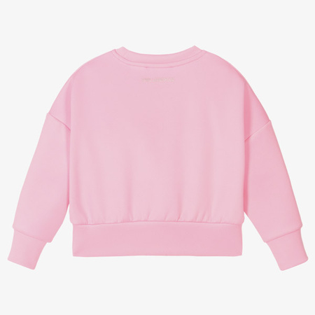 KARL LAGERFELD KIDS Bluza dziecięca różową a aplikacją kotka