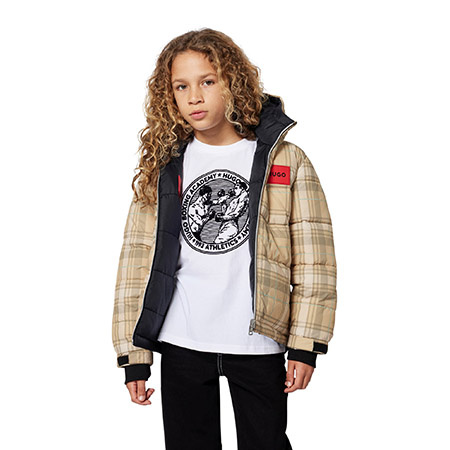 HUGO Kurtka ocieplana z kapturem dwustronna