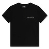 KARL LAGERFELD T-shirt dziecięcy dla chłopca z nadrukiem logo czarny