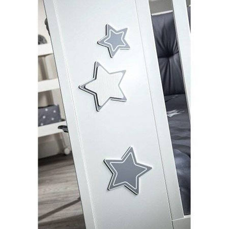 PICCI STELLA Kołyska rozkładana do rozmiarów łóżeczka biała