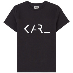 KARL LAGERFELD KIDS T-shirt dziecięcy z krótkim rękawem czarny