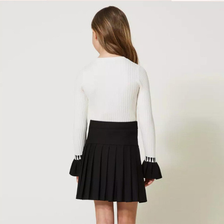 TWINSET Girls short black skirt with pleats