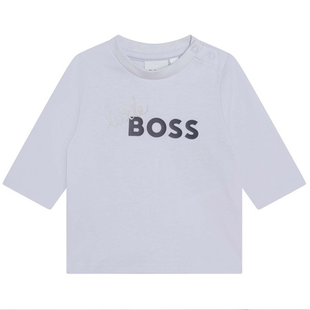BOSS KIDS Baby boys blue cotton t-shirt