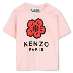 KENZO Kids Дитяча футболка з принтом, рожева