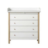 OLIVER FURNITURE Дитячий дерев'яний комод білого/дубового кольору