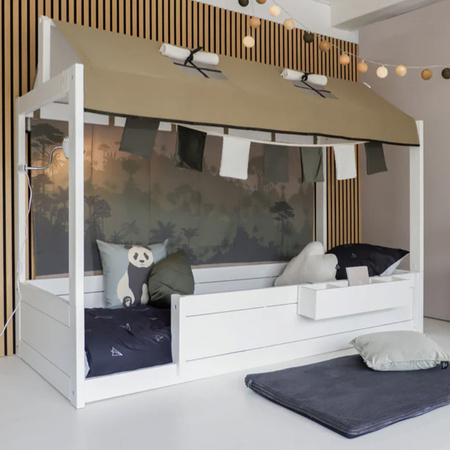 LIFETIME Kidsrooms Kid's Montessori Bed 90x200 with roof frame