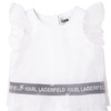KARL LAGERFELD Kids Baby Girls White Elegant Organza Dress
