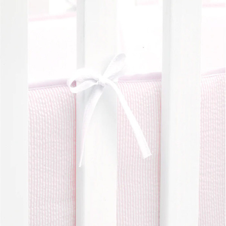 HOPPEKIDS Ochraniacz do łóżeczka dziecięcego 60x120 w czerwone pasy