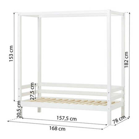 Hoppekids ECO Dream Four Poster Bed 70x160