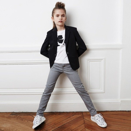 KARL LAGERFELD KIDS Шкіряні кросівки з котиками