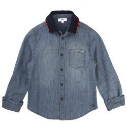 BOSS Kids Koszula chłopięca z cienkiego jeansu