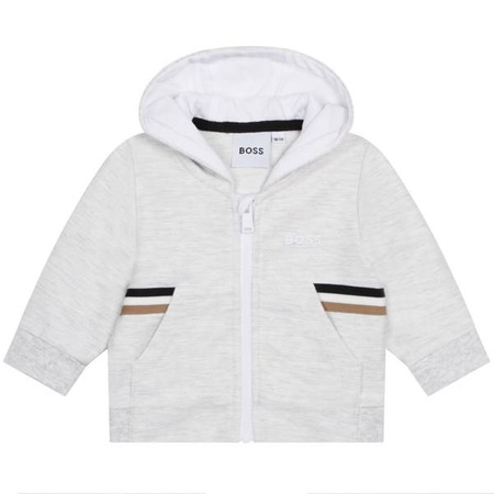 BOSS KIDS Baby boys light grey 2-piece organic cotton tracksuit