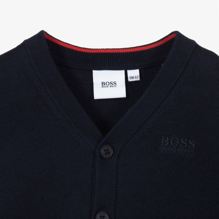 BOSS Kids Baby boys navy cardigan