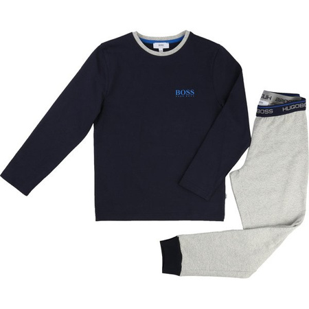BOSS Kids Boys navy and grey pajamas