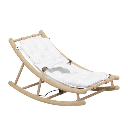 OLIVER FURNITURE WOOD BABY & TODDLER ROCKER, OAK/WHITE