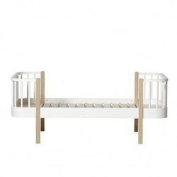 OLIVER FURNITURE Wood Original Łóżko junior 90x160 cm, biały/dąb