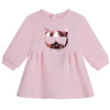 KARL LAGERFELD Kids Baby Girls Pink Choupette Logo Dress