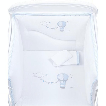 PICCI ARIA Pościel dziecięca 3-częściowa biało-błękitna