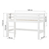  HOPPEKIDS  ECO Luxury łóżko Łóżko na niskiej antresoli z pionową drabinką 70x160 cm