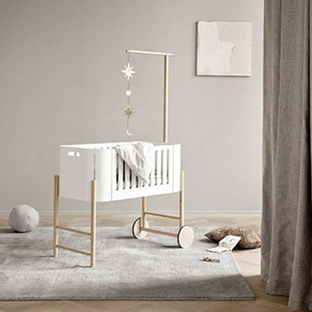 OLIVER FURNITURE Багатофункціональне дитяче ліжечко з розкладною лавкою, 42x88 см, білий/дуб