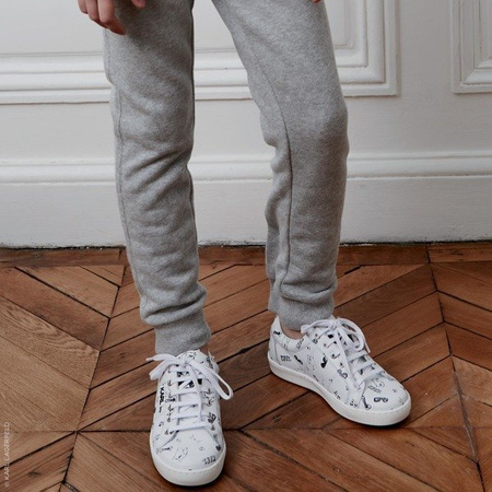 KARL LAGERFELD KIDS Шкіряні кросівки з котиками