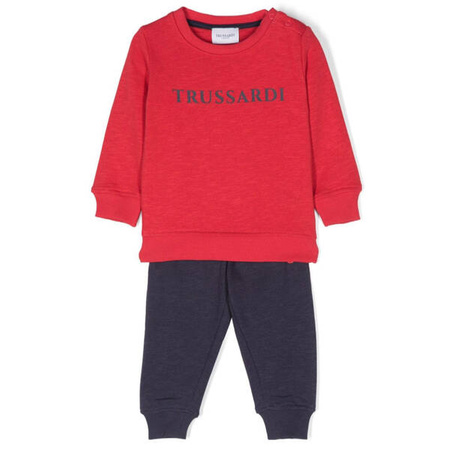 TRUSSARDI Boys red and navy tracksuit
