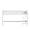 LIFETIME Kidsrooms Łóżko na niskiej antresoli z drabinką 128 cm, białe