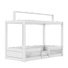 LIFETIME Kidsrooms Kid's Montessori Bed 90x200 with roof frame