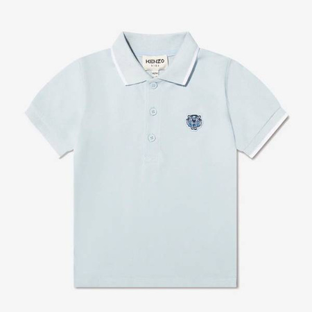 KENZO Kids Polo dziecięce dla chłopca z krótkim rękawem błękitne