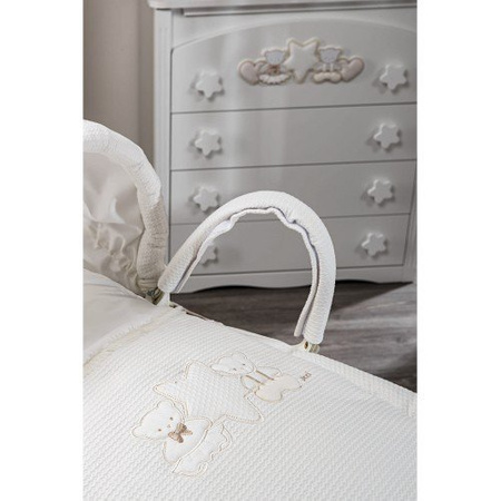 NANNY Carry Cot Moses Basket with Cover Cream 