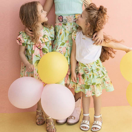 TWINSET Sandały dziecięce dla dziewczynki skórzane złote