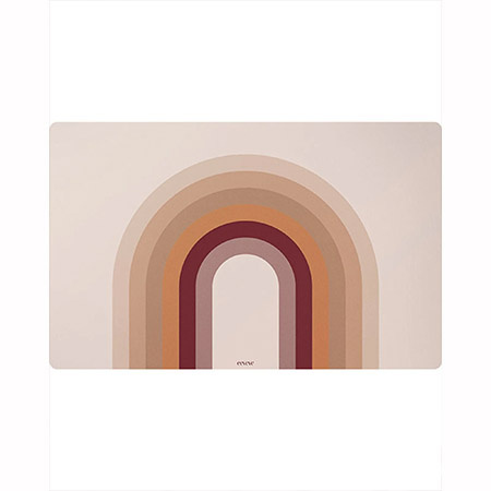 EEVEVE Mata na biurko Retro-lines - Peach, 70x44 cm