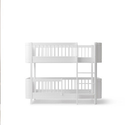 OLIVER FURNITURE Міні-ліжко з низьким деревом, біле, 70x160 см