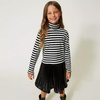 TWINSET Girls striped turtleneck jumper