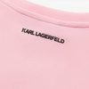 KARL LAGERFELD KIDS Bluza dziecięca różowa z aplikacją kotka