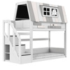 LIFETIME Kidsrooms Kid's Low bunk bed My Hangout, whitewash
