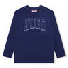 HUGO Boys long sleeves t-shirt with logo, blue