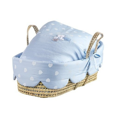 PICCI AMELIE Kosz ze stelażem błękitna w białe kropki