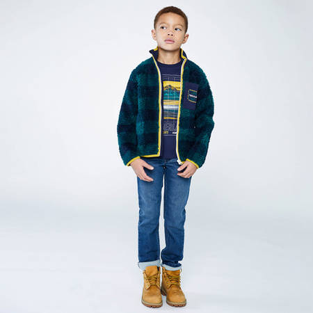 TIMBERLAND Boys short sleeve navy t-shirt with logo