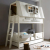 LIFETIME Kidsrooms Łóżko piętrowe 90x200 cm - My Hangout, białe