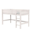 LIFETIME Kidsrooms Łóżko na niskiej antresoli z drabinką 128 cm, whitewash