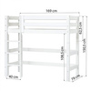 Hoppekids ECO Luxury high sleeper bed with straight ladder 70x160 cm
