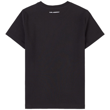 KARL LAGERFELD KIDS T-shirt dziecięcy z krótkim rękawem czarny