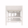 LIFETIME Kidsrooms Łóżko wysokie 152 cm ze schodkami 120x200 cm, whitewash
