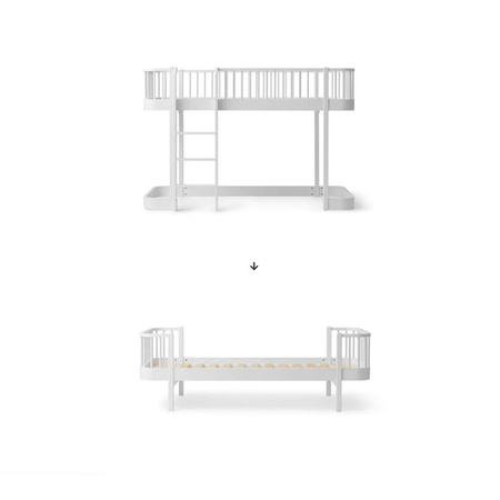  OLIVER FURNITURE Zestaw do przekształcenia łóżka ORIGINAL LOW LOFT BED H=138CM do łóżka ORIGINAL BED, WHITE