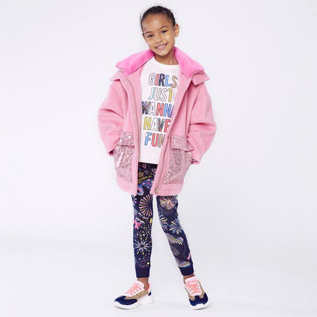 Billieblush T-shirt dziewczęcy biały z nadrukiem