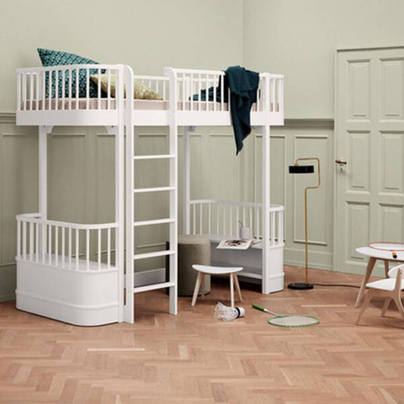  OLIVER FURNITURE Ліжко-горище Wood Original Loft, 90x200 см, білий колір