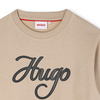 HUGO Girls' Sweatshirt with Embroidered Logo, Sand