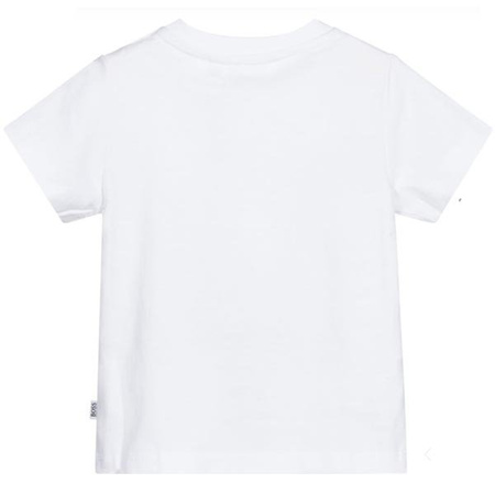 BOSS Kids T-shirt niemowlęcy dla chłopca z krótkim rękawem biały