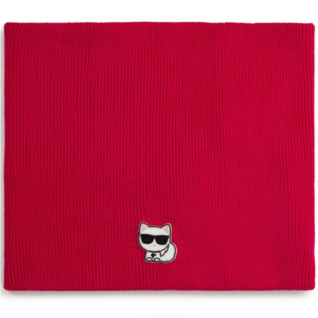 KARL LAGERFELD Kids Girls knitted snood in fuchsia